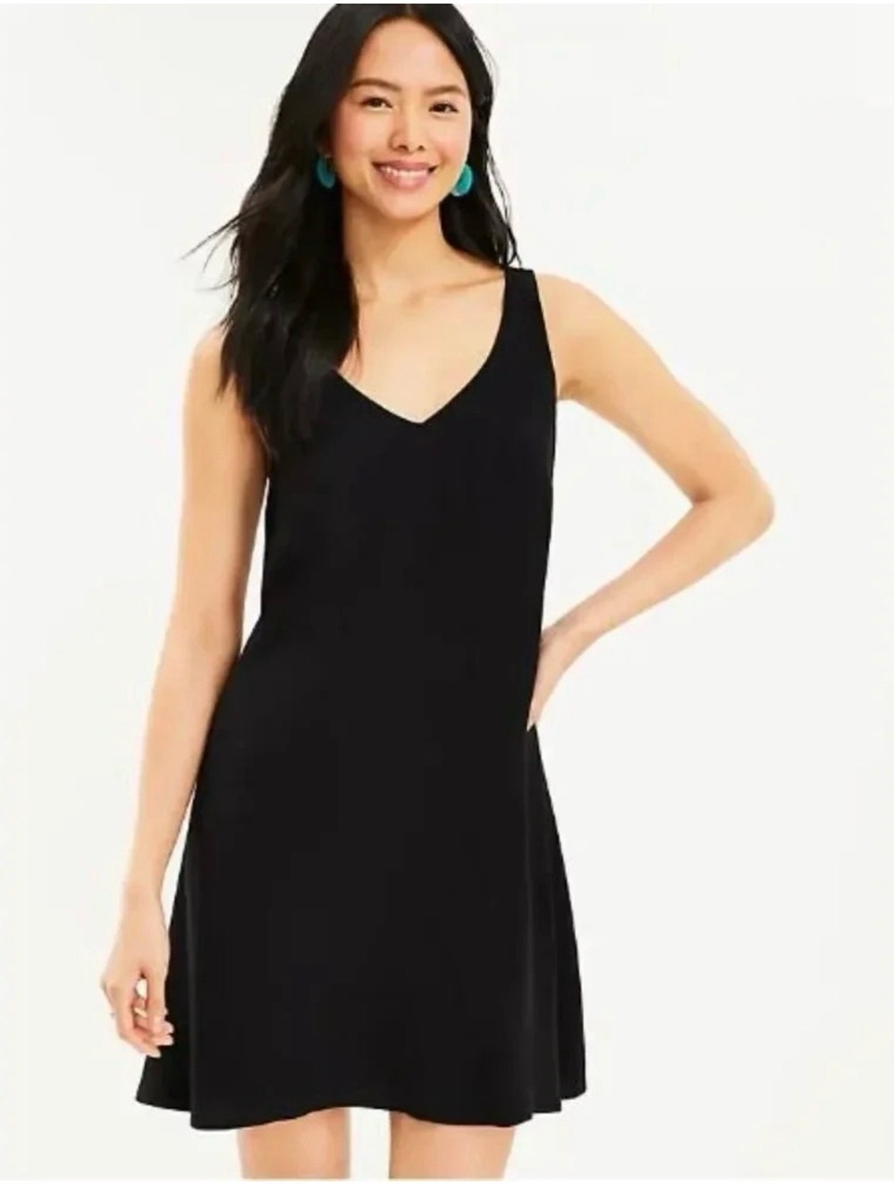 LOFT Criss Cross Back Swing Dress